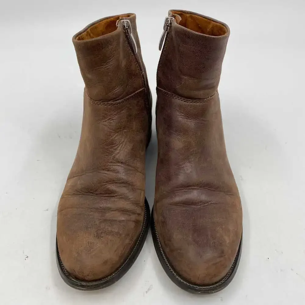 Franco Sarto Brown Leather Ankle Boots | Women’s Size 8